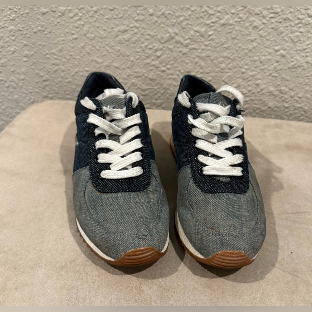 Michael Kors Allie‎ Wrap Denim Trainer Sneakers Shoes Size 6M